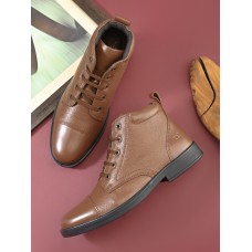 TSF ZENUINE LEATHER POLICE BOOT FOR MEN's (KIM-33-TAN)